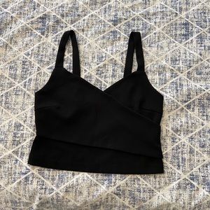 Tight black tank top